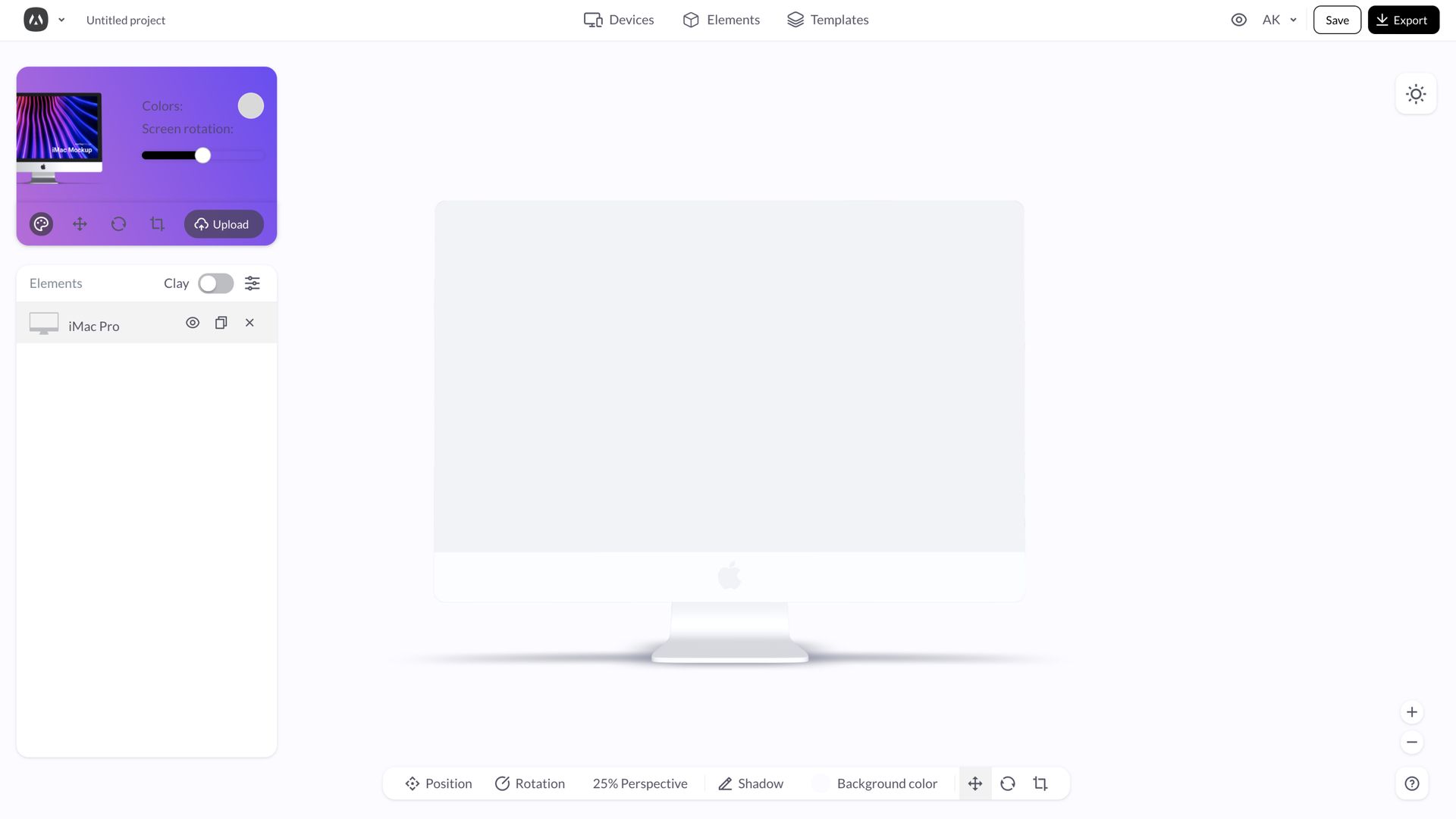 Interactive 3D device mockup builder